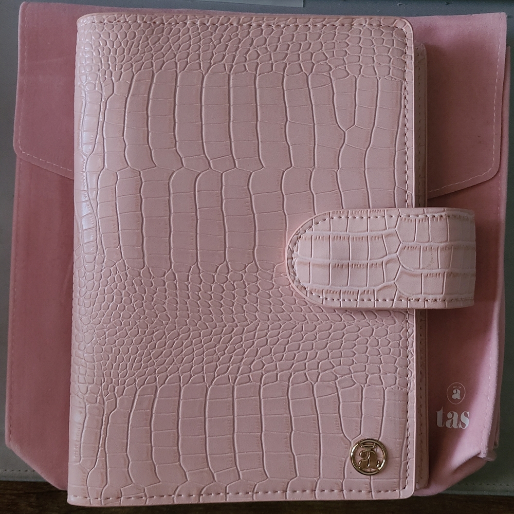 ** SOLD** TAS Paris Pink Croc - B6 Planner